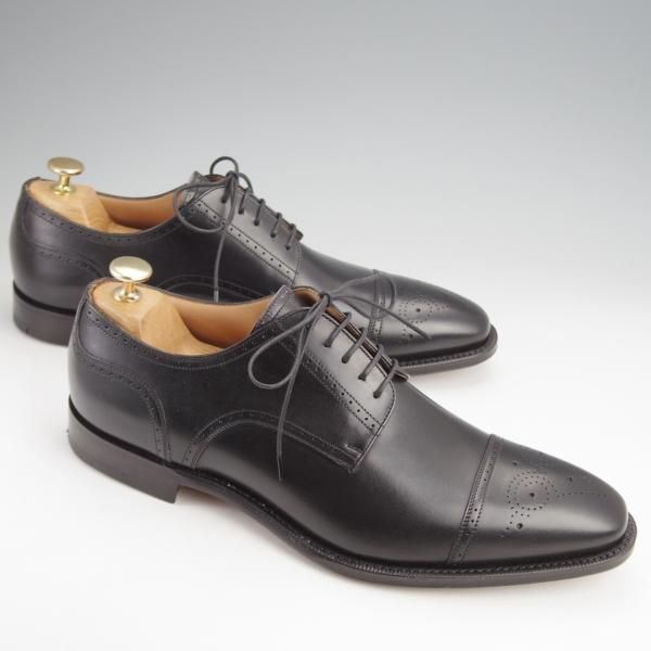 未使用★チャーチ 85F/UK8.5【★セミブローグ/WINFORD】130ラスト/カーフ/黒/メンズ/Church's★j874