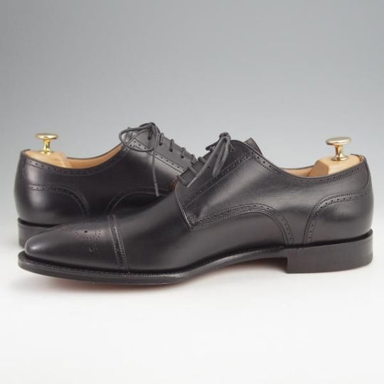 未使用★チャーチ 85F/UK8.5【★セミブローグ/WINFORD】130ラスト/カーフ/黒/メンズ/Church's★j874