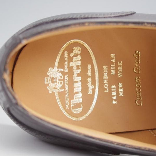 未使用★チャーチ 85F/UK8.5【★セミブローグ/WINFORD】130ラスト/カーフ/黒/メンズ/Church's★j874