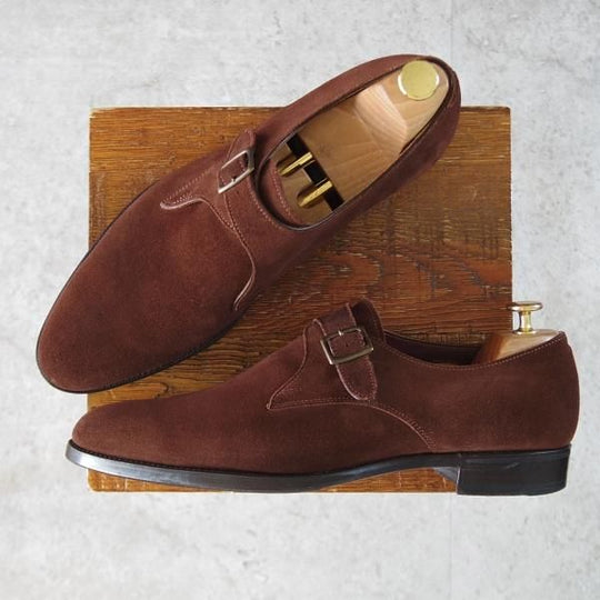 極美品★トレーディングポスト SIZE 8【貴重★Prestige Collection/(浅草)セントラル靴製】モンクストラップ/茶/Trading Post★j875