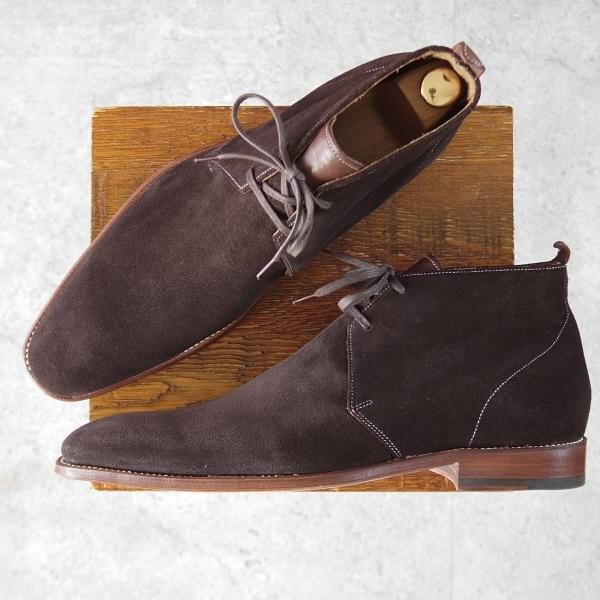 極美品★(英)グレンソン 9F【★チャッカブーツ/SMITH/5024】スエード/濃茶/メンズ/GRENSON★j876