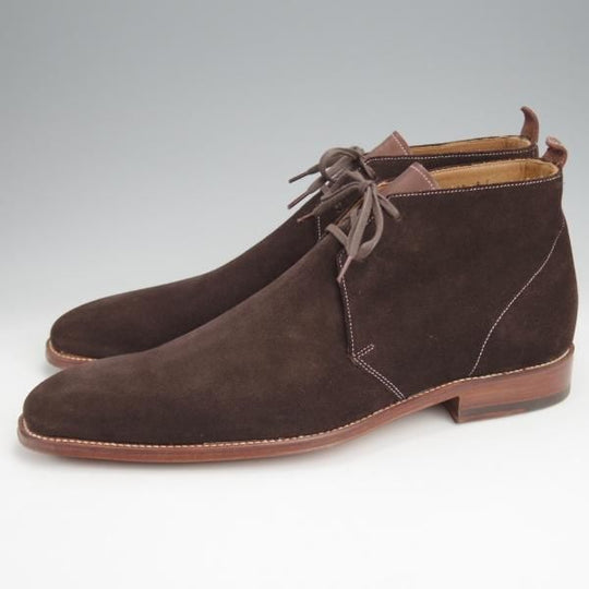 極美品★(英)グレンソン 9F【★チャッカブーツ/SMITH/5024】スエード/濃茶/メンズ/GRENSON★j876