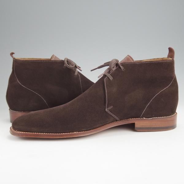 極美品★(英)グレンソン 9F【★チャッカブーツ/SMITH/5024】スエード/濃茶/メンズ/GRENSON★j876