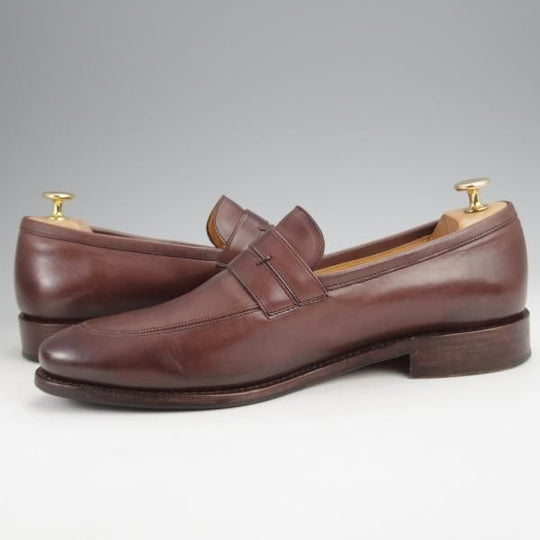 極美品★パラブーツ SIZE 9.5【貴重★ドレス仕様のコインローファー/濃茶】カーフ/メンズ/Paraboot★j877