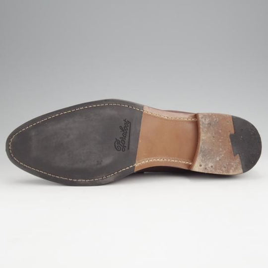 極美品★パラブーツ SIZE 9.5【貴重★ドレス仕様のコインローファー/濃茶】カーフ/メンズ/Paraboot★j877
