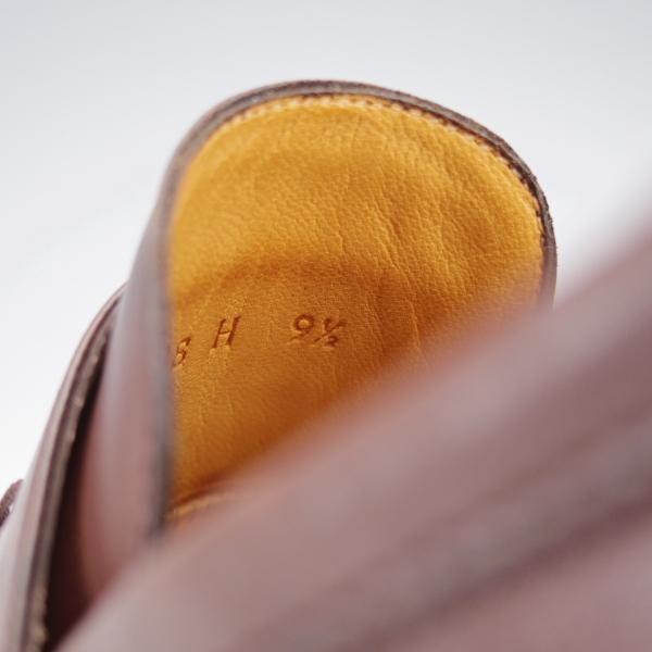 極美品★パラブーツ SIZE 9.5【貴重★ドレス仕様のコインローファー/濃茶】カーフ/メンズ/Paraboot★j877