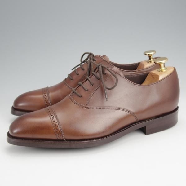 未使用★(英)BARKER/バーカー 6F【現行定価5.5万円程度★ダイナイトソール仕様/パンチドキャップトゥ】4302FW/カーフ/茶/メンズ★j879