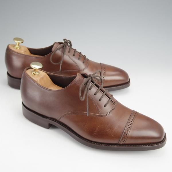 未使用★(英)BARKER/バーカー 6F【現行定価5.5万円程度★ダイナイトソール仕様/パンチドキャップトゥ】4302FW/カーフ/茶/メンズ★j879