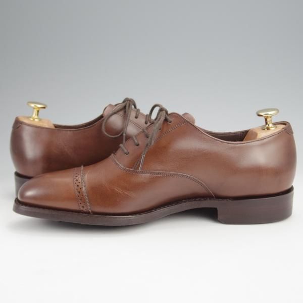 未使用★(英)BARKER/バーカー 6F【現行定価5.5万円程度★ダイナイトソール仕様/パンチドキャップトゥ】4302FW/カーフ/茶/メンズ★j879