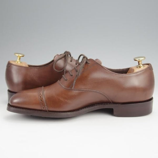 未使用★(英)BARKER/バーカー 6F【現行定価5.5万円程度★ダイナイトソール仕様/パンチドキャップトゥ】4302FW/カーフ/茶/メンズ★j879