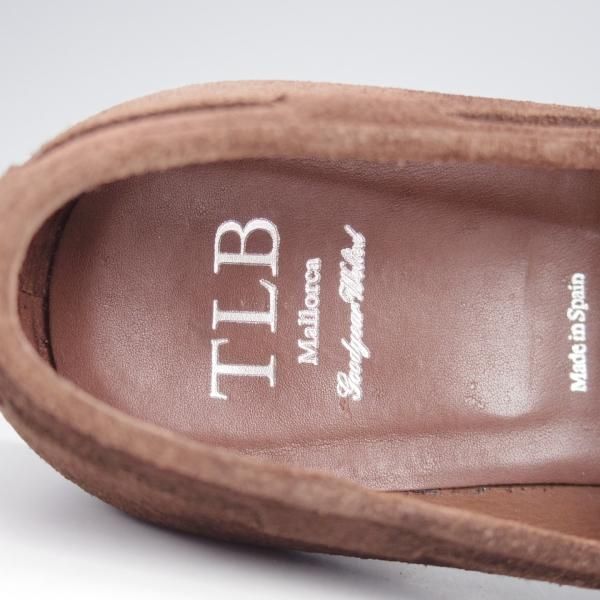 極美品★(スペイン製)TLB Mallorca/ティーエルビー SIZE 7【定価￥55,000-★タッセルローファー/656】LANCASTER/スエード/濃茶★j881