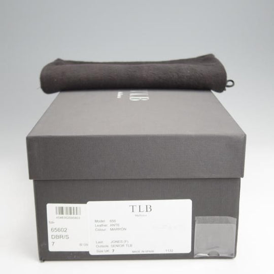 極美品★(スペイン製)TLB Mallorca/ティーエルビー SIZE 7【定価￥55,000-★タッセルローファー/656】LANCASTER/スエード/濃茶★j881