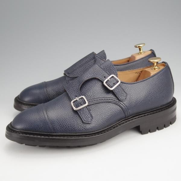 未使用★トリッカーズ SIZE 8.5【現行定価12万円程度★コマンドソール仕様/Rufus】M7824/ダブルモンク/紺/メンズ/Tricker's★j882
