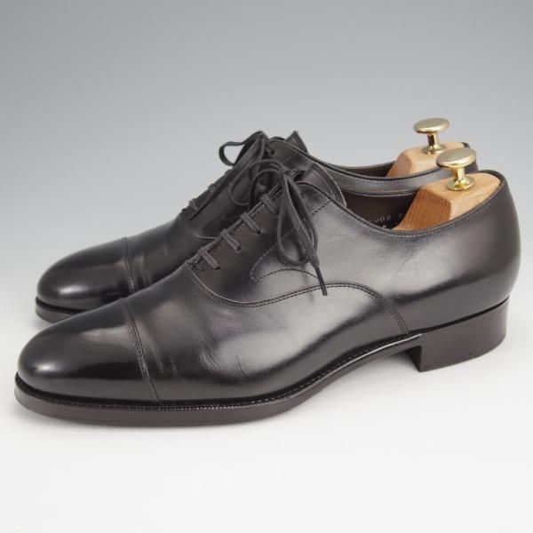 美品★三陽山長 SIZE 7.5【定価￥80,300-★友二郎/R2010ラスト】ストレートチップ/カーフ/黒/メンズ/TOMOJIRO/Sanyo Yamacho★j883