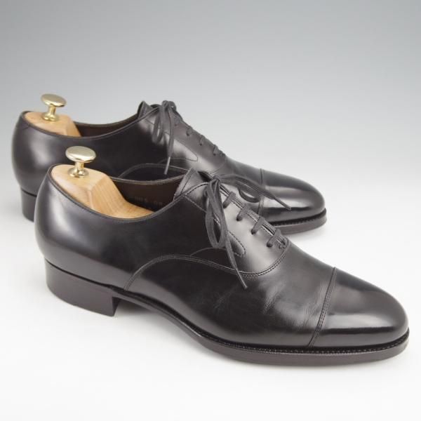 美品★三陽山長 SIZE 7.5【定価￥80,300-★友二郎/R2010ラスト】ストレートチップ/カーフ/黒/メンズ/TOMOJIRO/Sanyo Yamacho★j883