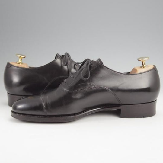 美品★三陽山長 SIZE 7.5【定価￥80,300-★友二郎/R2010ラスト】ストレートチップ/カーフ/黒/メンズ/TOMOJIRO/Sanyo Yamacho★j883