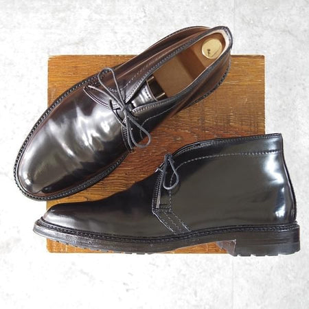 極美品★オールデン 8E【同系モデル定価￥176,000-★コードバン仕様/1340C】バリーラスト/チャッカブーツ/黒/メンズ/ALDEN★j886