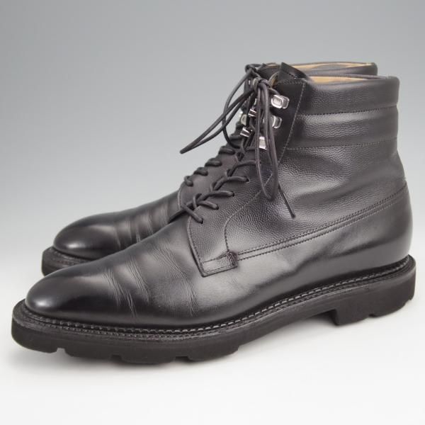 美品★ジョンロブ 5E【定価￥337,700-★ミュージアムカーフ×グレインレザー/8695ラスト】ALDER/レースアップブーツ/黒/JOHN LOBB★j887