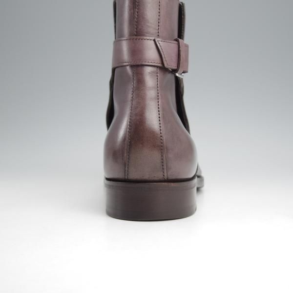 美品★ジョンロブ SIZE 6【貴重★エルメス別注/HERMES/ミュージアムカーフ】JAMES/ジョッパーブーツ/灰茶/メンズ/JOHN LOBB★j889