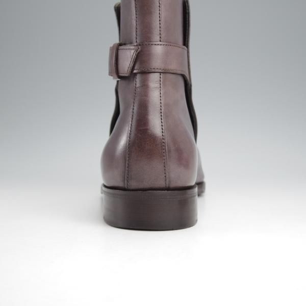 美品★ジョンロブ SIZE 6【貴重★エルメス別注/HERMES/ミュージアムカーフ】JAMES/ジョッパーブーツ/灰茶/メンズ/JOHN LOBB★j889