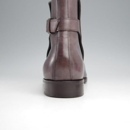 美品★ジョンロブ SIZE 6【貴重★エルメス別注/HERMES/ミュージアムカーフ】JAMES/ジョッパーブーツ/灰茶/メンズ/JOHN LOBB★j889