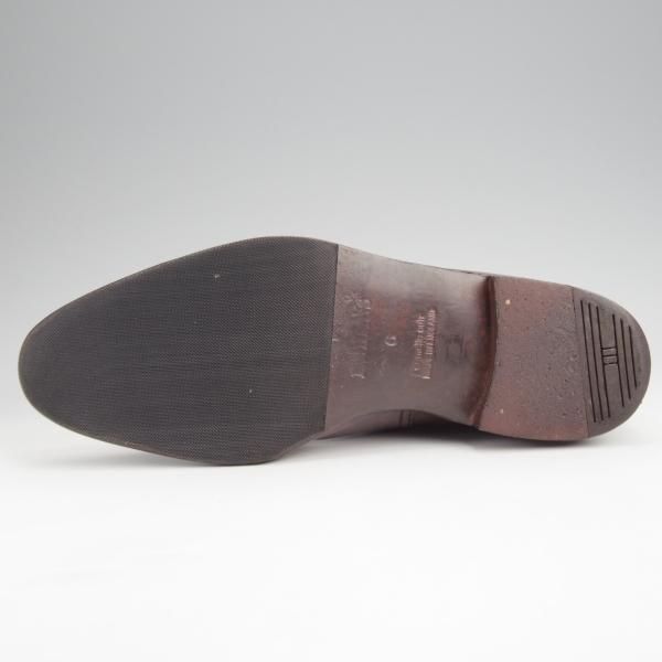 美品★ジョンロブ SIZE 6【貴重★エルメス別注/HERMES/ミュージアムカーフ】JAMES/ジョッパーブーツ/灰茶/メンズ/JOHN LOBB★j889