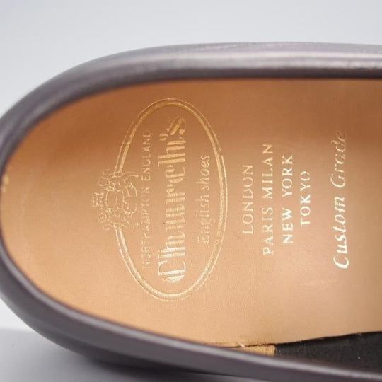 未使用★チャーチ 80F/UK8【★コインローファー/BRISTOL2】ブリストル/106ラスト/カーフ/黒/メンズ/Church'★j891