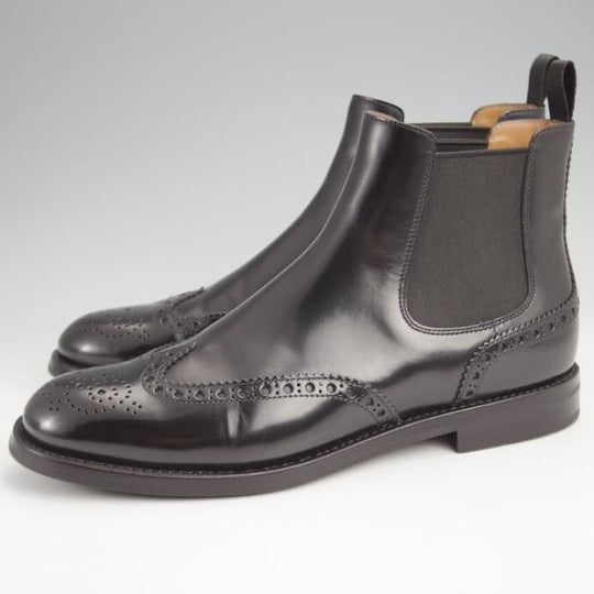 極美品★チャーチ(レディース) SIZE 36【定価￥176,000★KETSBY/サイドゴアブーツ】ポリッシュドバインダーカーフ/黒/Church's★j892