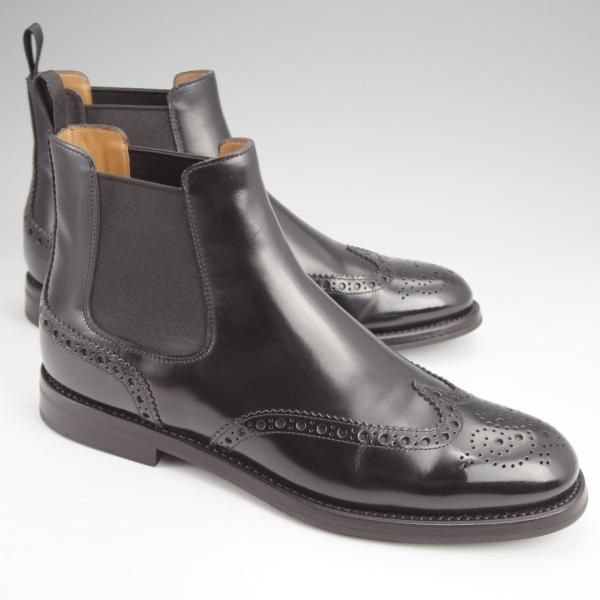 極美品★チャーチ(レディース) SIZE 36【定価￥176,000★KETSBY/サイドゴアブーツ】ポリッシュドバインダーカーフ/黒/Church's★j892