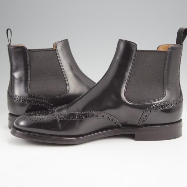 極美品★チャーチ(レディース) SIZE 36【定価￥176,000★KETSBY/サイドゴアブーツ】ポリッシュドバインダーカーフ/黒/Church's★j892