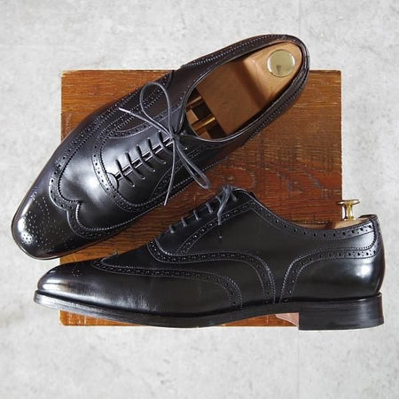 極美品★トリッカーズ SIZE 10【現行定価10万円以上★PICCADILLY/ピカデリー】6138/フルブローグ/カーフ/黒/メンズ/Tricker's★j893