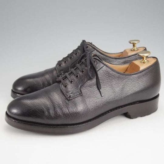 極上★(伊)F.LLIジャコメッティ SIZE 40【定価￥100,100-★ゴートレザー(山羊革)/プレーントゥ】FG217/黒/メンズ/Giacometti★j897