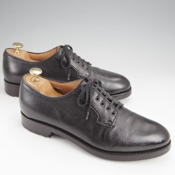 極上★(伊)F.LLIジャコメッティ SIZE 40【定価￥100,100-★ゴートレザー(山羊革)/プレーントゥ】FG217/黒/メンズ/Giacometti★j897