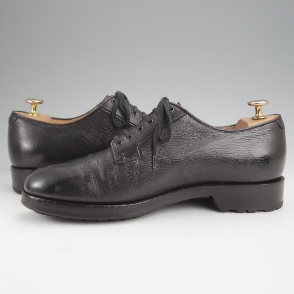 極上★(伊)F.LLIジャコメッティ SIZE 40【定価￥100,100-★ゴートレザー(山羊革)/プレーントゥ】FG217/黒/メンズ/Giacometti★j897