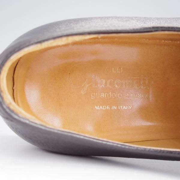 極上★(伊)F.LLIジャコメッティ SIZE 40【定価￥100,100-★ゴートレザー(山羊革)/プレーントゥ】FG217/黒/メンズ/Giacometti★j897