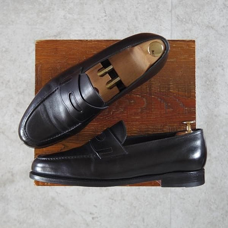 美品★ジョンロブ 6.5E【定価￥239,800-★ロペス/LOPEZ】4395ラスト/コインローファー/カーフ/黒/メンズ/JOHN LOBB★j898