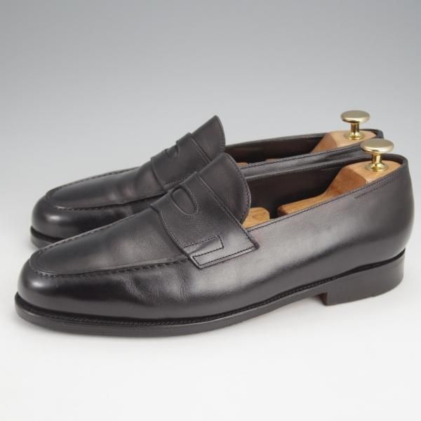 美品★ジョンロブ 6.5E【定価￥239,800-★ロペス/LOPEZ】4395ラスト/コインローファー/カーフ/黒/メンズ/JOHN LOBB★j898