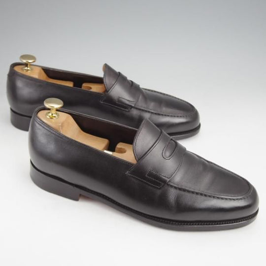 美品★ジョンロブ 6.5E【定価￥239,800-★ロペス/LOPEZ】4395ラスト/コインローファー/カーフ/黒/メンズ/JOHN LOBB★j898