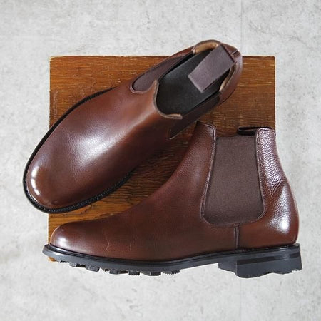 極美品★チャーチ 65G/UK6.5【同系モデル定価￥181,500-★リッジウェイソール/NUNTON2】103ラスト/サイドゴアブーツ/濃茶/Church'★j901