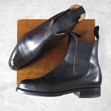 極美品★J.M.ウエストン 6D【定価￥187,000-★サイドゴアブーツ/705】39ラスト/ボックスカーフ/黒/メンズ/Weston/ウェストン★j902