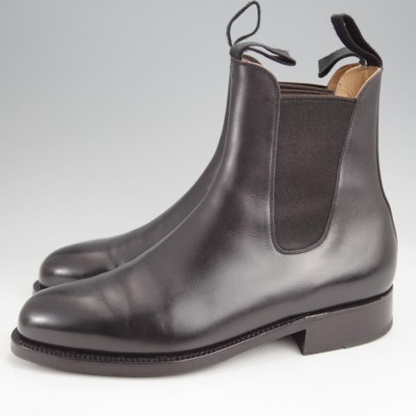 極美品★J.M.ウエストン 6D【定価￥187,000-★サイドゴアブーツ/705】39ラスト/ボックスカーフ/黒/メンズ/Weston/ウェストン★j902