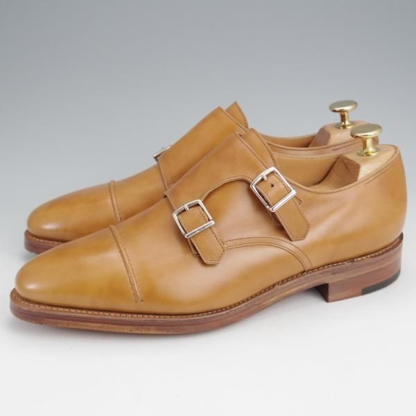 未使用★ジョンロブ 6E【現行定価￥250,800-★WILLIAM 2/ウィリアム 2/ミスティカーフ】9795Rラスト/ダブルモンク/薄茶/JOHN LOBB★j903