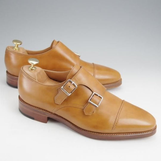 未使用★ジョンロブ 6E【現行定価￥250,800-★WILLIAM 2/ウィリアム 2/ミスティカーフ】9795Rラスト/ダブルモンク/薄茶/JOHN LOBB★j903