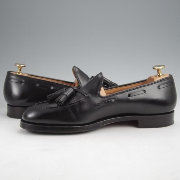 美品★クロケット&ジョーンズ 6E【定価￥99,000-★CAVENDISH 2/キャベンディッシュ】タッセルローファー/カーフ/黒/Crockett&Jones★j905
