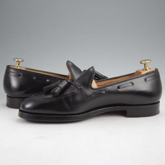 美品★クロケット&ジョーンズ 6E【定価￥99,000-★CAVENDISH 2/キャベンディッシュ】タッセルローファー/カーフ/黒/Crockett&Jones★j905