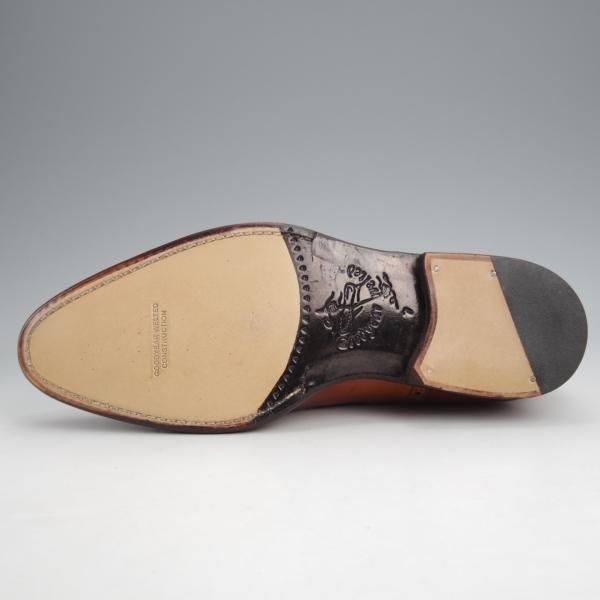 未使用★ジャランスリワヤ SIZE 7【定価￥37,400-★パンチドキャップトゥ/98409】カーフ/茶/メンズ/JALAN SRIWIJAWA★j907