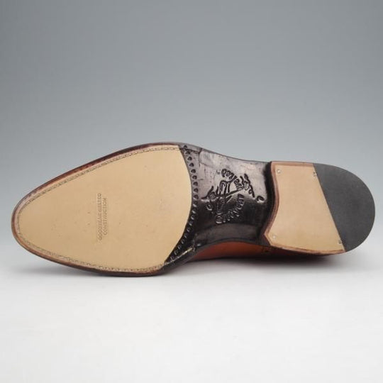 未使用★ジャランスリワヤ SIZE 7【定価￥37,400-★パンチドキャップトゥ/98409】カーフ/茶/メンズ/JALAN SRIWIJAWA★j907