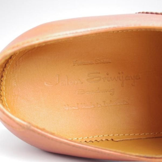 未使用★ジャランスリワヤ SIZE 7【定価￥37,400-★パンチドキャップトゥ/98409】カーフ/茶/メンズ/JALAN SRIWIJAWA★j907