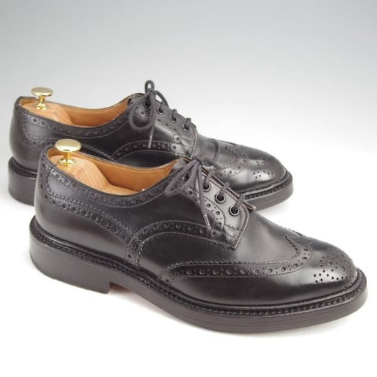 極上★トリッカーズ SIZE 8【定価￥121,000-★BOURTON/バートン】5633/カントリーシューズ/短靴/黒/Tricker's★j908