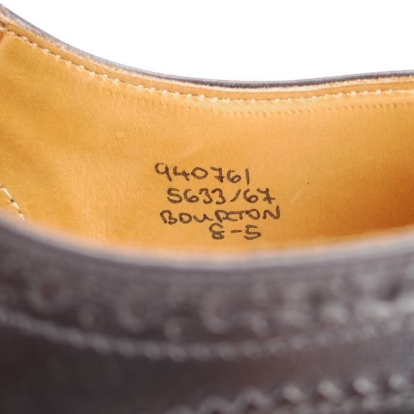極上★トリッカーズ SIZE 8【定価￥121,000-★BOURTON/バートン】5633/カントリーシューズ/短靴/黒/Tricker's★j908